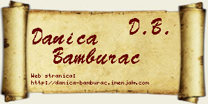 Danica Bamburać vizit kartica